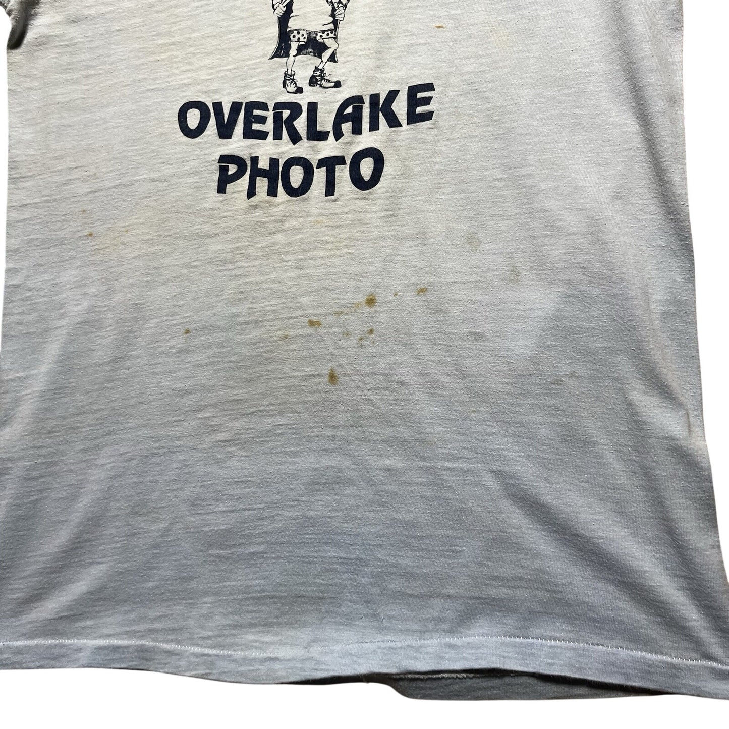 Vintage 70s Hanes Expose Yourself To Overlake Photo Thrashed Faded Shirt Medium