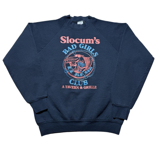 Vintage 80s Slocum’s Bad Girls Beach Club Bar Tavern Sweatshirt Size Medium