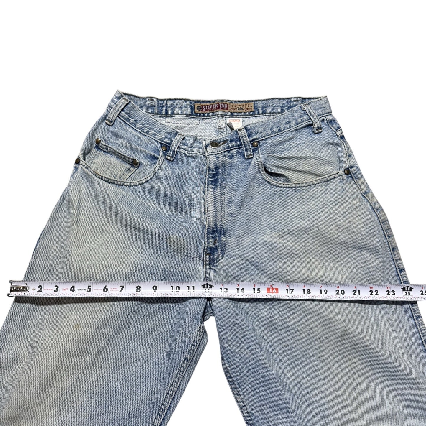 VINTAGE Levis Denim Jeans Mens 33x32 SilverTab 560 Wide Grunge USA 90s Y2K