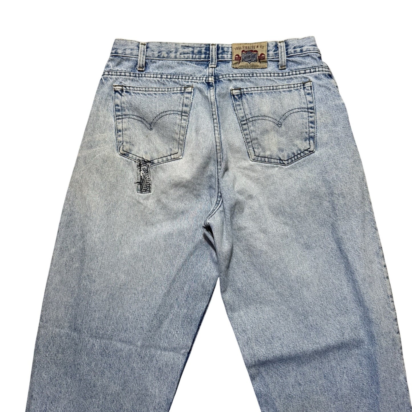 VINTAGE Levis Denim Jeans Mens 33x32 SilverTab 560 Wide Grunge USA 90s Y2K