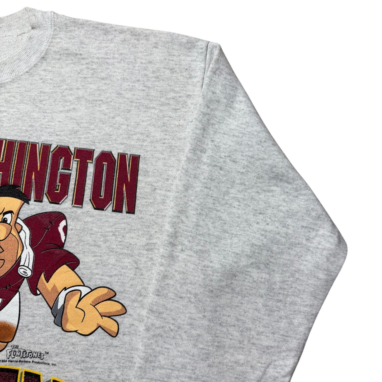 Vintage 1994 Washington Redskin NFL Flintstones Crewneck Pullover Sweatshirt XL