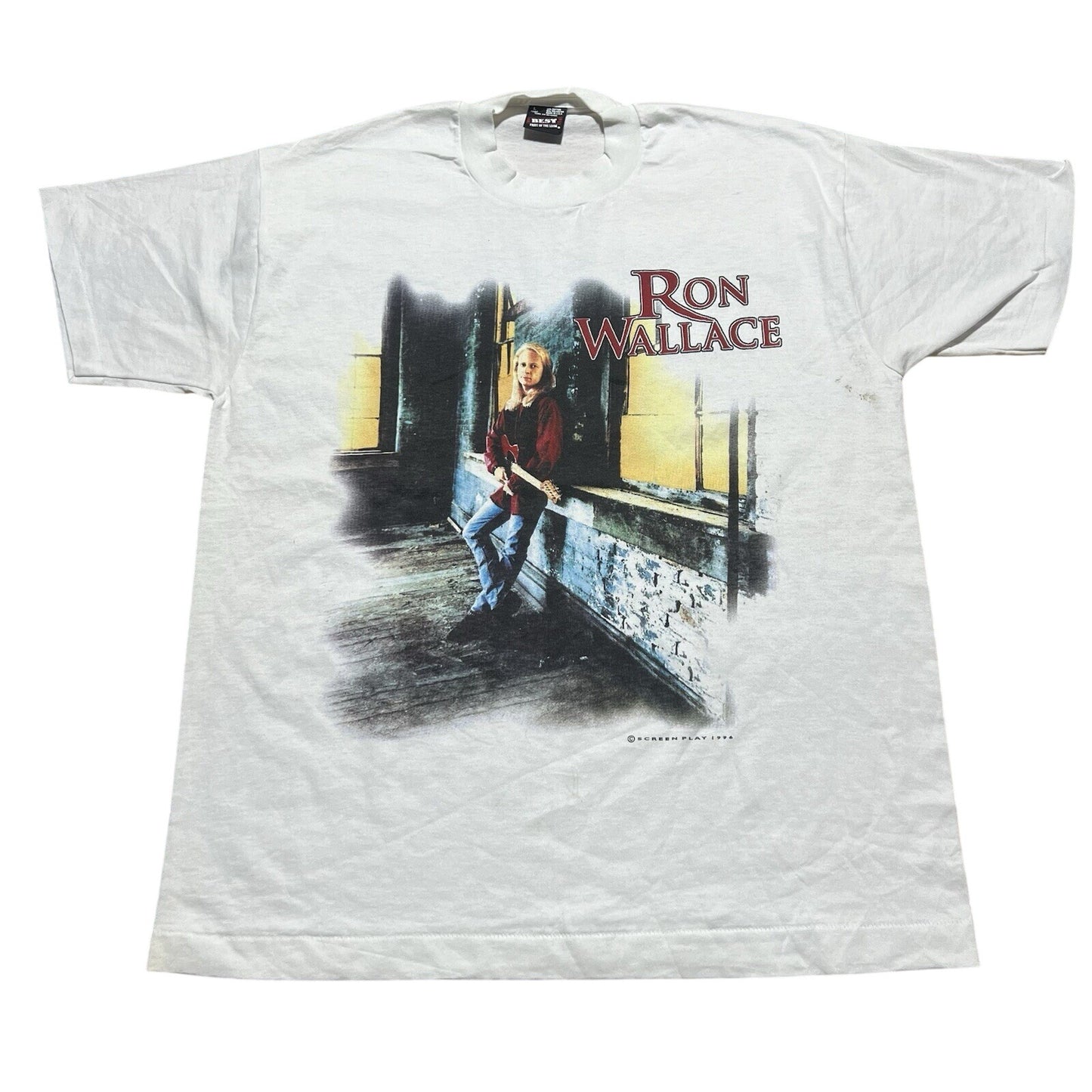 Vintage 1996 Ron Wallace USA Country Music Screen Play Shirt Size Large