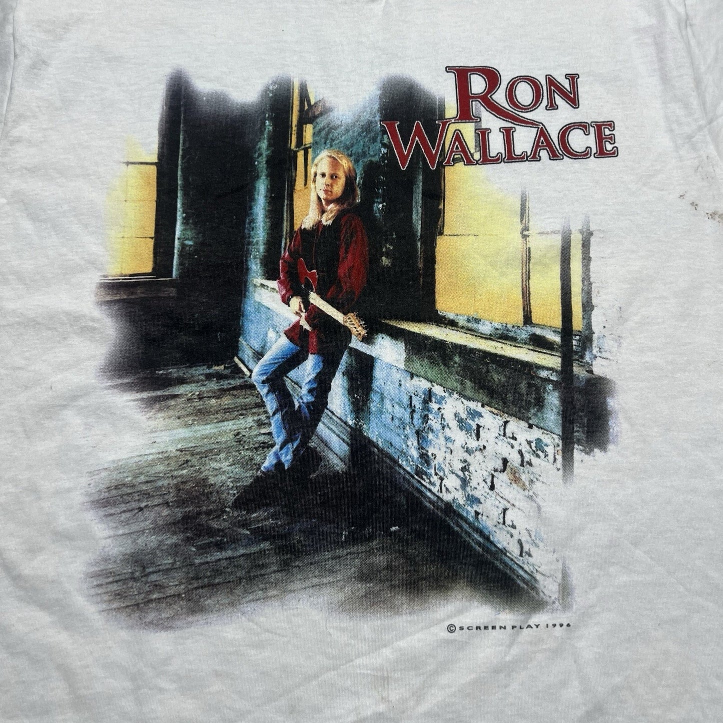 Vintage 1996 Ron Wallace USA Country Music Screen Play Shirt Size Large