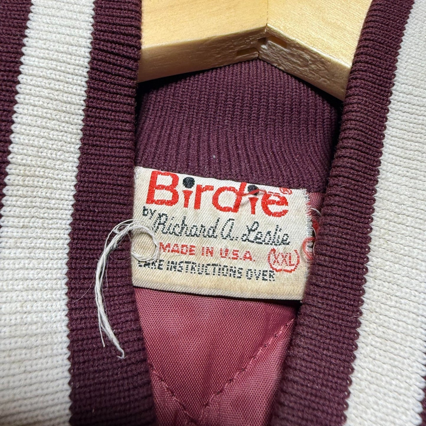 Vintage 80s IVC Football Wrestling Track Patch Satin Bomber Jacket USA Made XXL