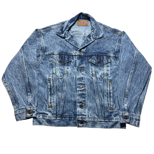 Vintage 80s Levis Type lll Acid Wash Denim Trucker Jacket 70507 0219 USA Small