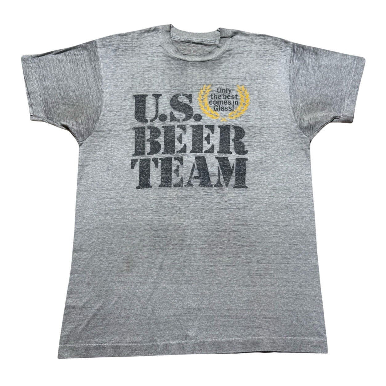 Vintage Miller Beer U.S. Beer Team Promo Graphic T-Shirt Paper Thin Size Medium