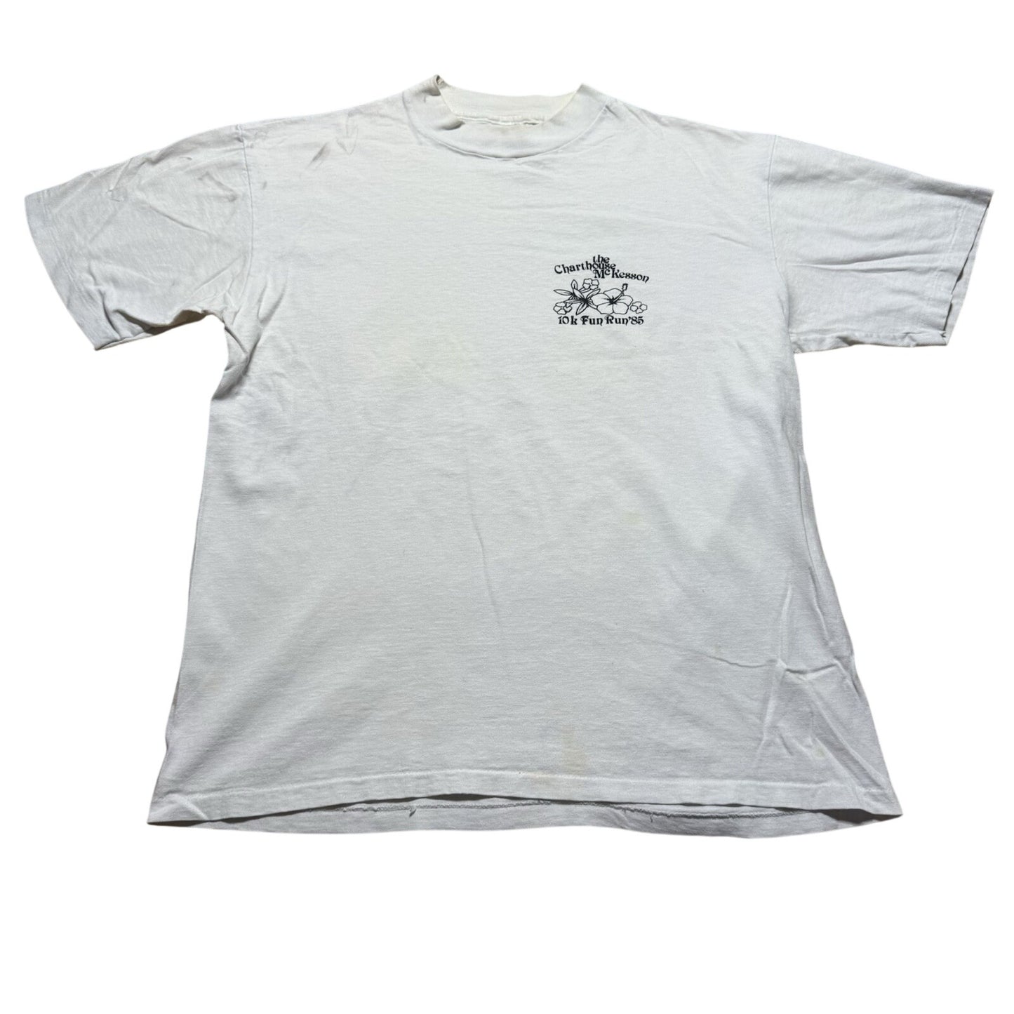 Vintage 80s Lahaina Maui Hawaii Charthouse Mckesson Fun Run 10k Shirt - Medium