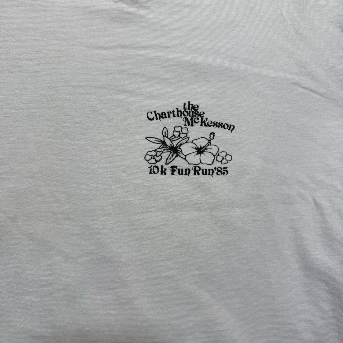 Vintage 80s Lahaina Maui Hawaii Charthouse Mckesson Fun Run 10k Shirt - Medium