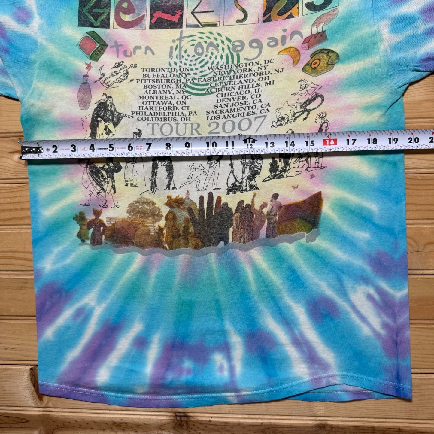 Genesis Turn It On Again Live Tour Reunion Concert Double Sided Shirt - Medium