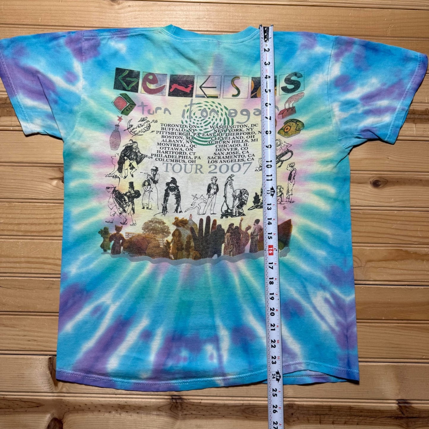 Genesis Turn It On Again Live Tour Reunion Concert Double Sided Shirt - Medium