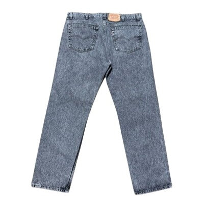 Vintage 90s Levis Jeans 505 Black Stone Wash Straight Leg Regular Denim 40x31