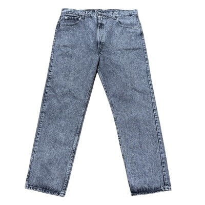 Vintage 90s Levis Jeans 505 Black Stone Wash Straight Leg Regular Denim 40x31