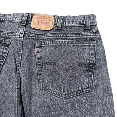 Vintage 90s Levis Jeans 505 Black Stone Wash Straight Leg Regular Denim 40x31