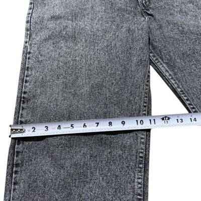 Vintage 90s Levis Jeans 505 Black Stone Wash Straight Leg Regular Denim 40x31