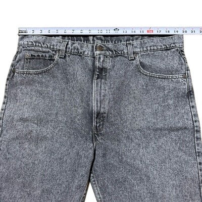 Vintage 90s Levis Jeans 505 Black Stone Wash Straight Leg Regular Denim 40x31