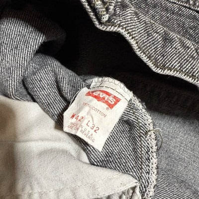 Vintage 90s Levis Jeans 505 Black Stone Wash Straight Leg Regular Denim 40x31