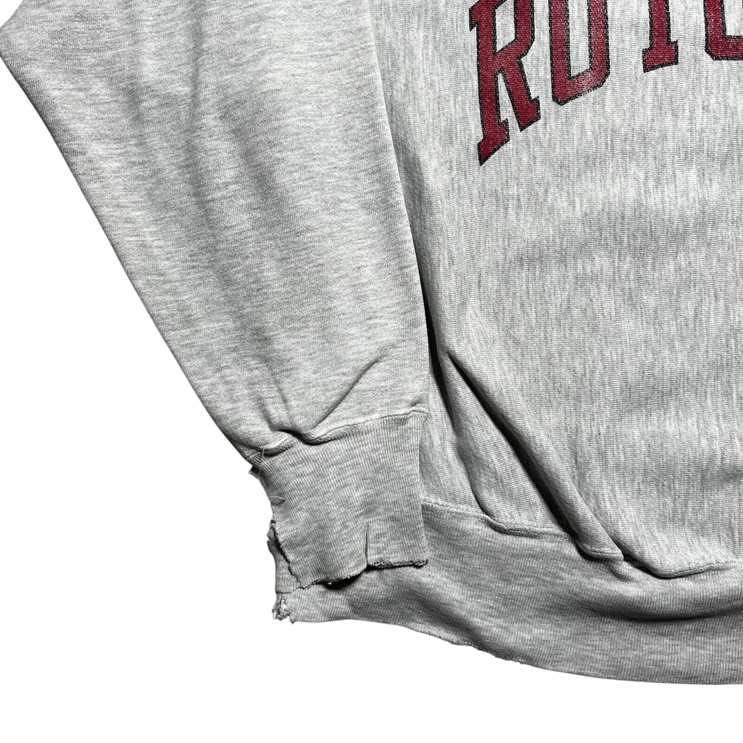 Vintage 90s Distressed Champion RUTGERS College Crewneck Sweatshirt Size Medium