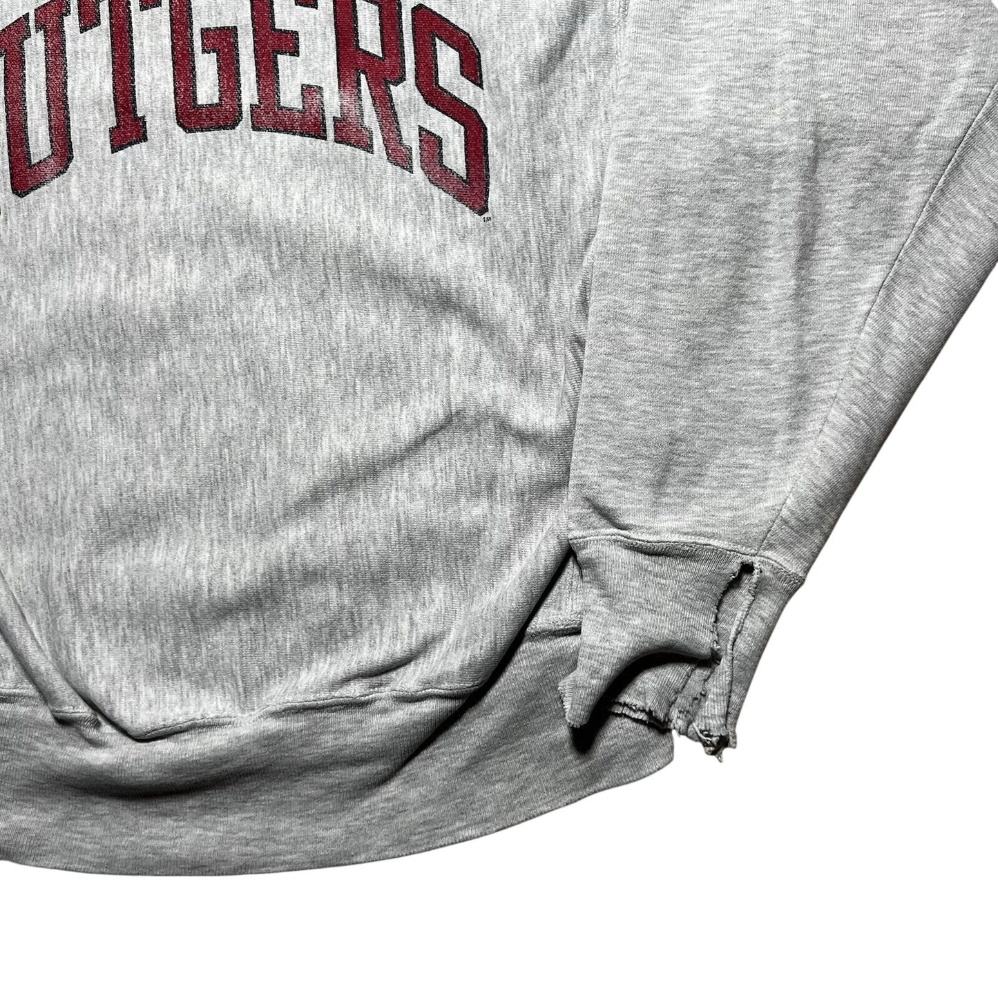Vintage 90s Distressed Champion RUTGERS College Crewneck Sweatshirt Size Medium