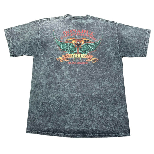 Vintage 1990 Harley Davidson Donahue Delano Minnesota  Acid Wash Shirt - Large