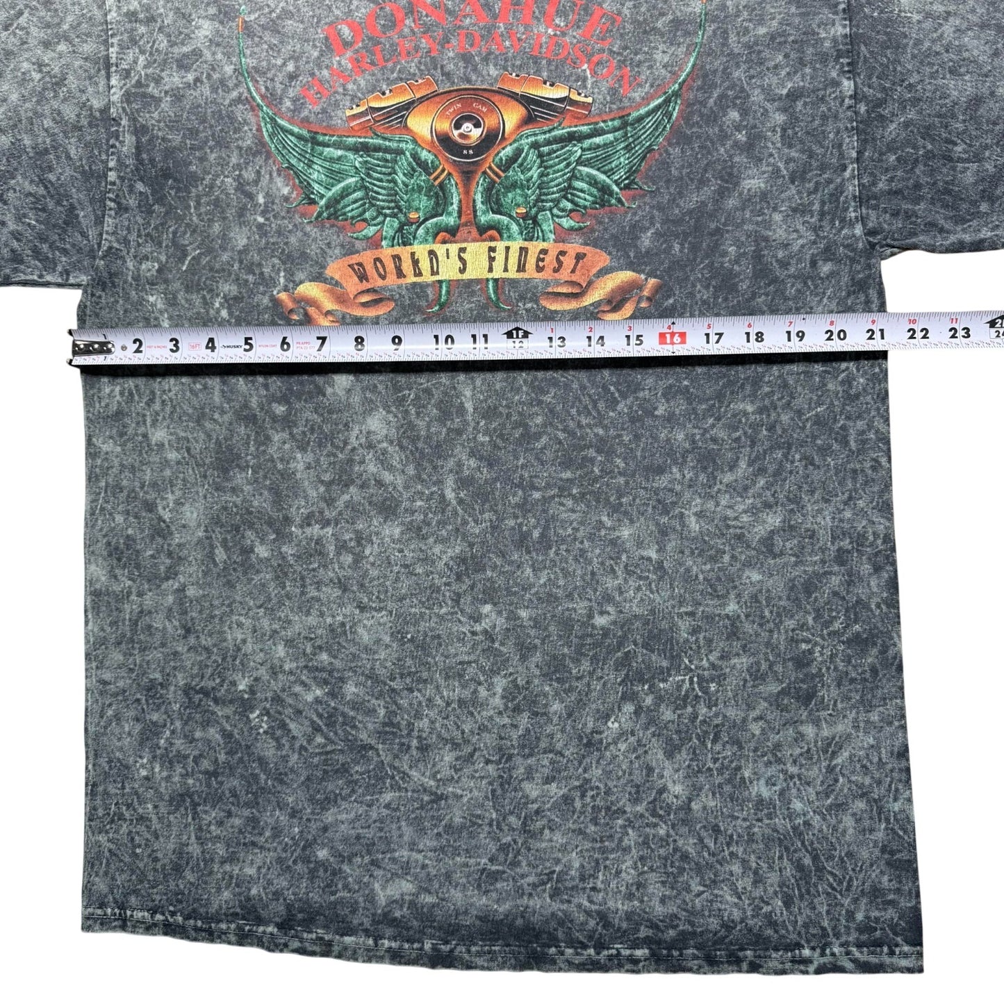Vintage 1990 Harley Davidson Donahue Delano Minnesota  Acid Wash Shirt - Large