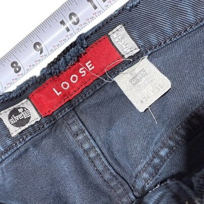 Vintage 90s Levi’s Silvertab Loose Fit Made USA Denim Jeans 34 X 35 Distressed