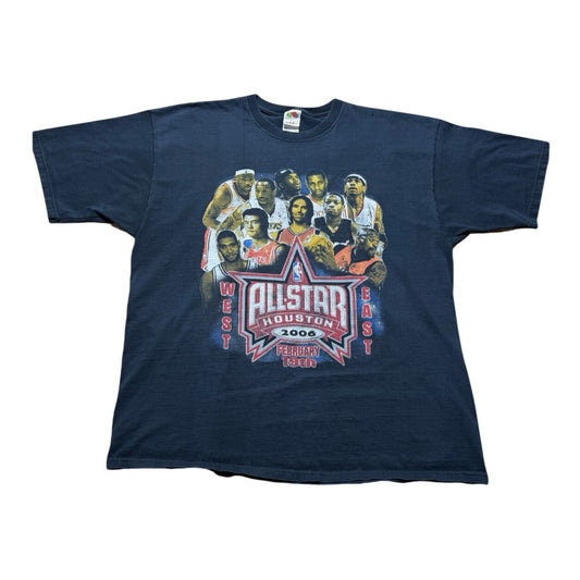Vintage 2006 NBA All Star Game Yao Kobe Lebron Iverson Shaq McGrady Shirt 2XL
