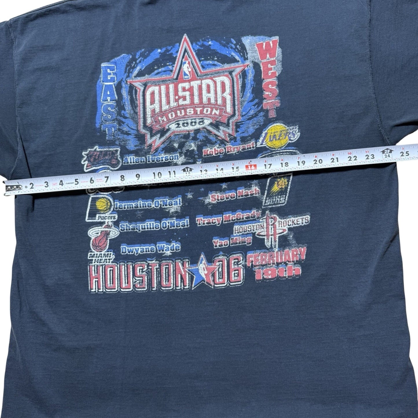 Vintage 2006 NBA All Star Game Yao Kobe Lebron Iverson Shaq McGrady Shirt 2XL
