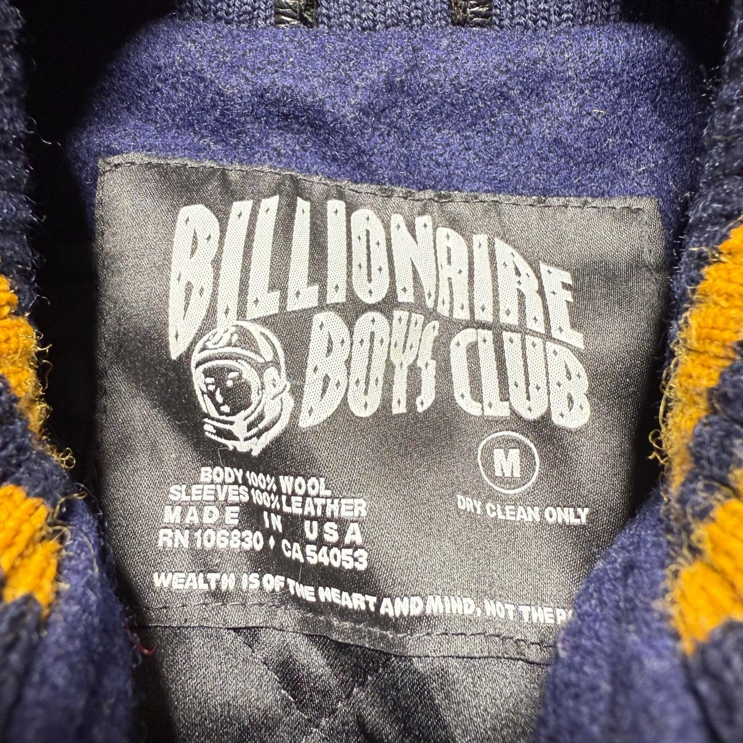 Vintage Y2K Billionaire Boys Club Wool Leather Varsity Letterman Jacket - Medium
