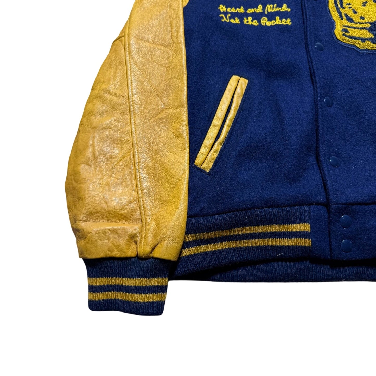 Vintage Y2K Billionaire Boys Club Wool Leather Varsity Letterman Jacket - Medium
