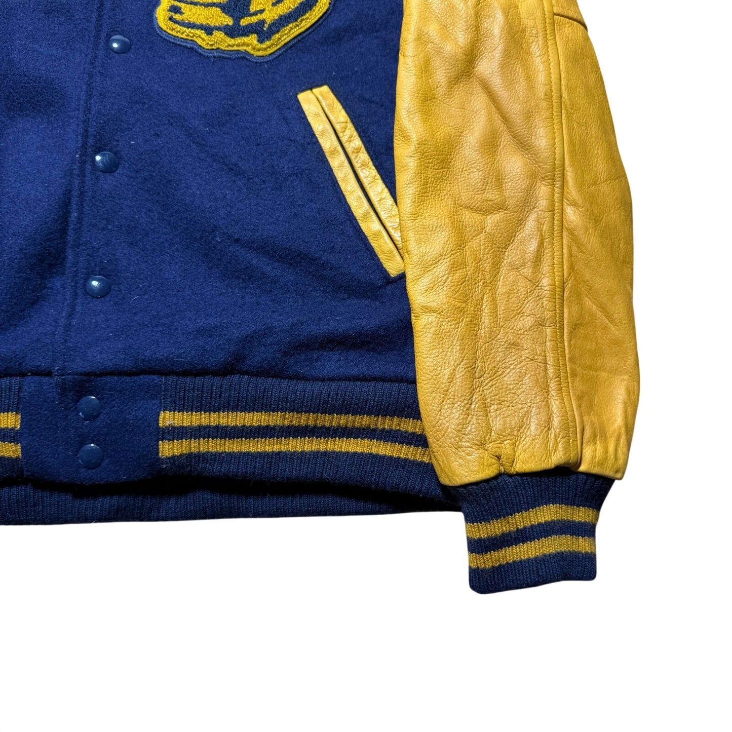 Vintage Y2K Billionaire Boys Club Wool Leather Varsity Letterman Jacket - Medium