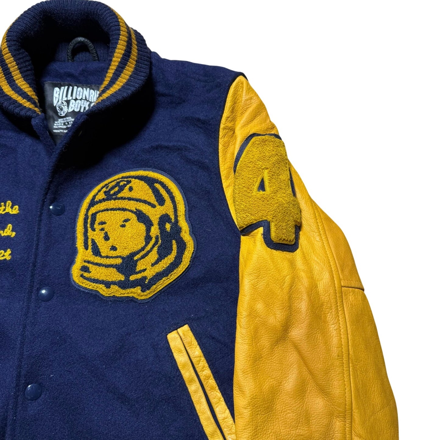 Vintage Y2K Billionaire Boys Club Wool Leather Varsity Letterman Jacket - Medium