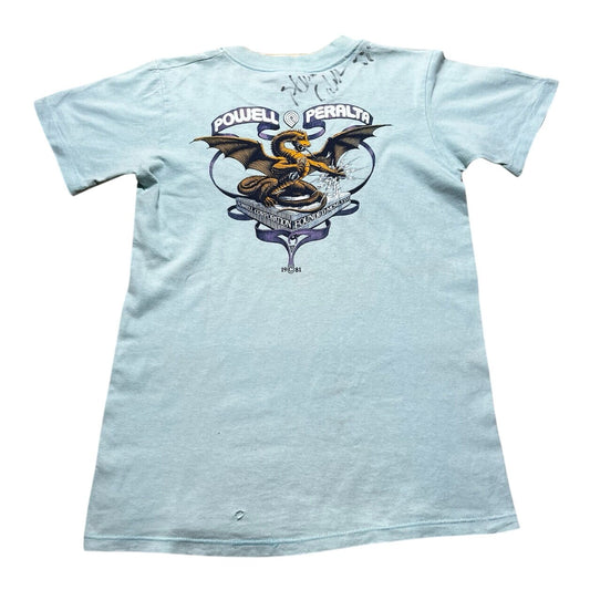 Vintage 80s 1981 Powell Peralta Dragon Graphic Steve Caballero Autographed Small