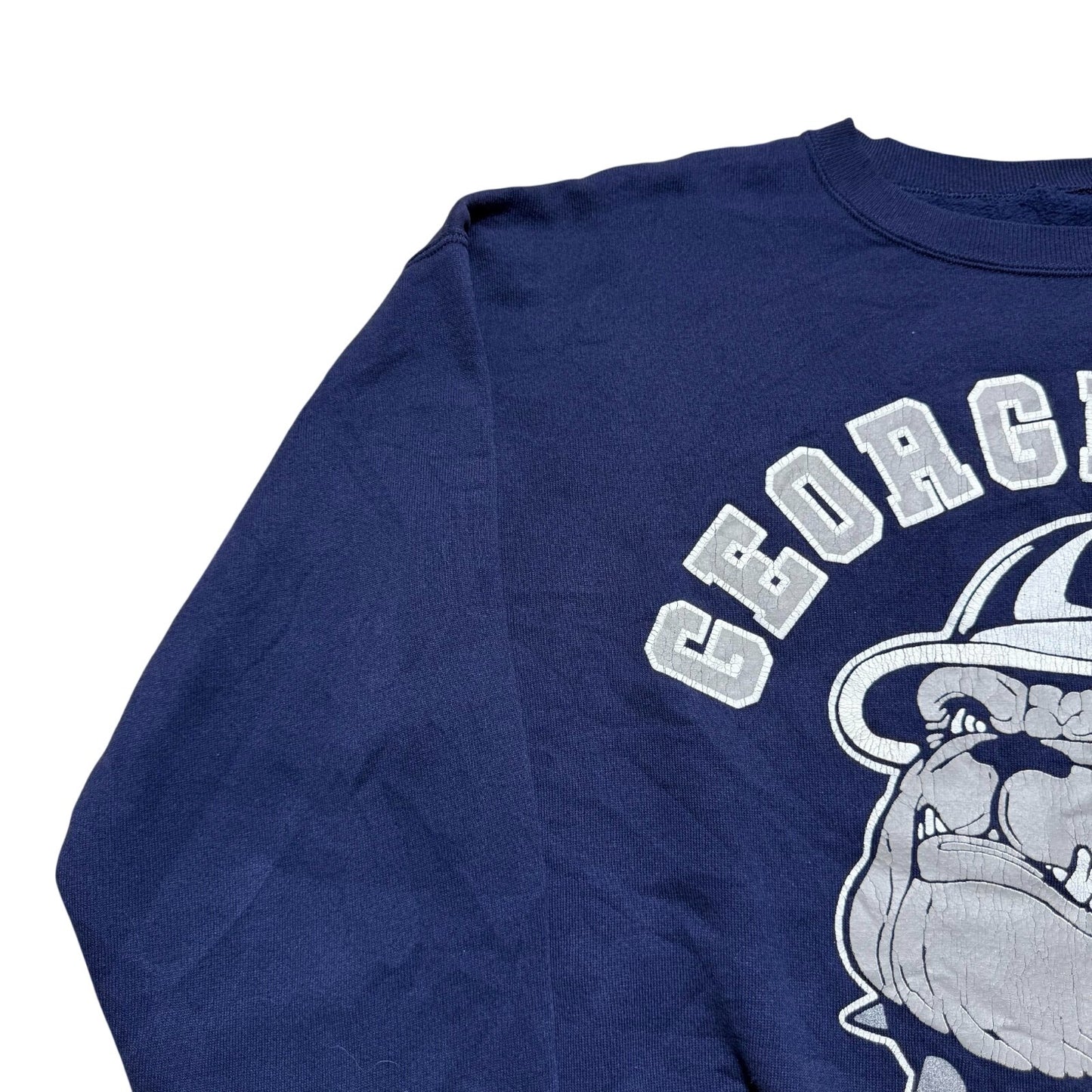 Vintage 90s Georgetown University Hoyas Bulldog NCAA Basketball Sweatshirt - XL