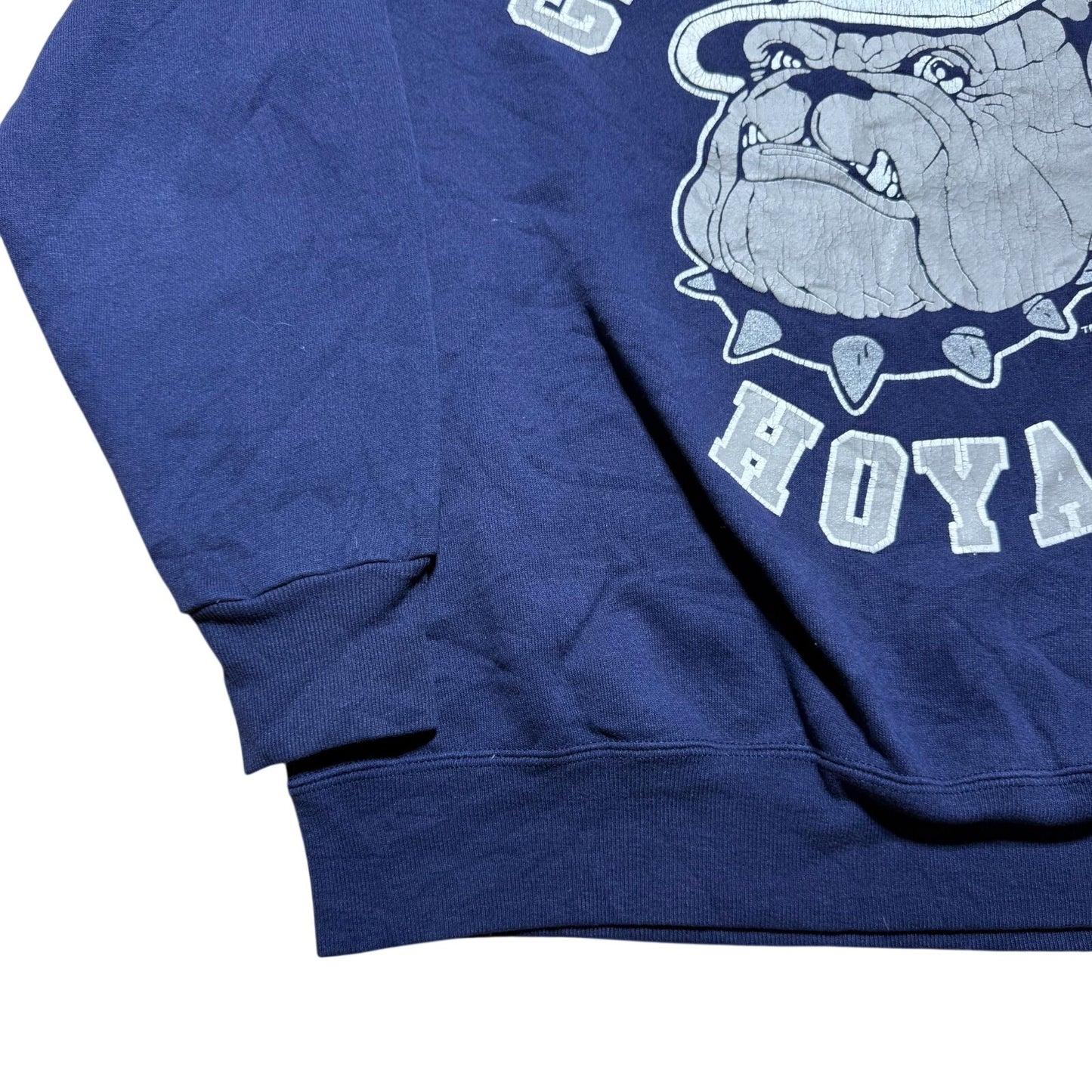 Vintage 90s Georgetown University Hoyas Bulldog NCAA Basketball Sweatshirt - XL