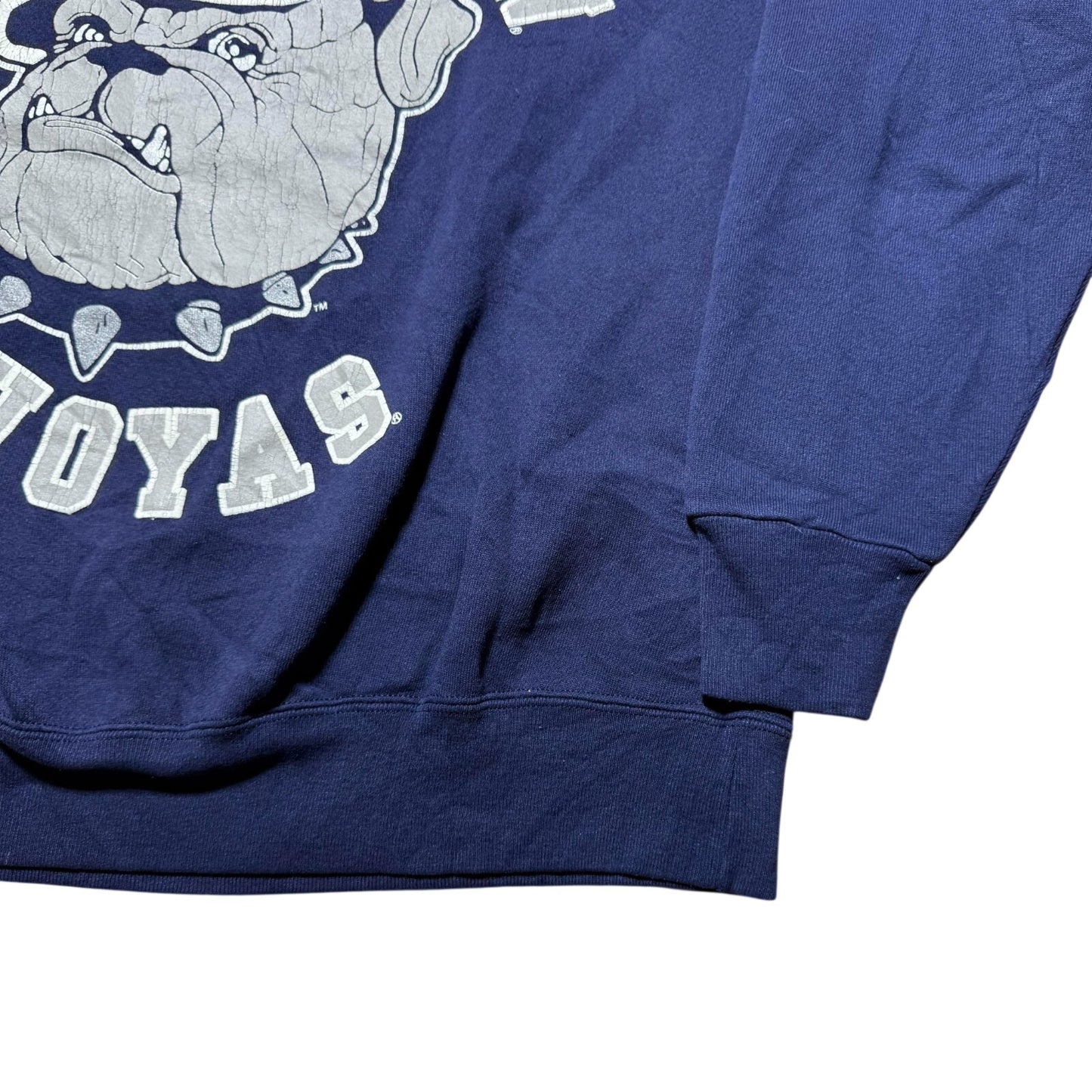 Vintage 90s Georgetown University Hoyas Bulldog NCAA Basketball Sweatshirt - XL