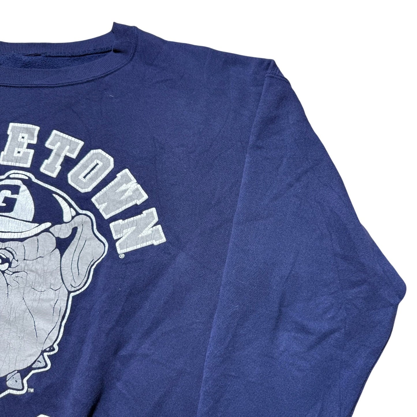 Vintage 90s Georgetown University Hoyas Bulldog NCAA Basketball Sweatshirt - XL