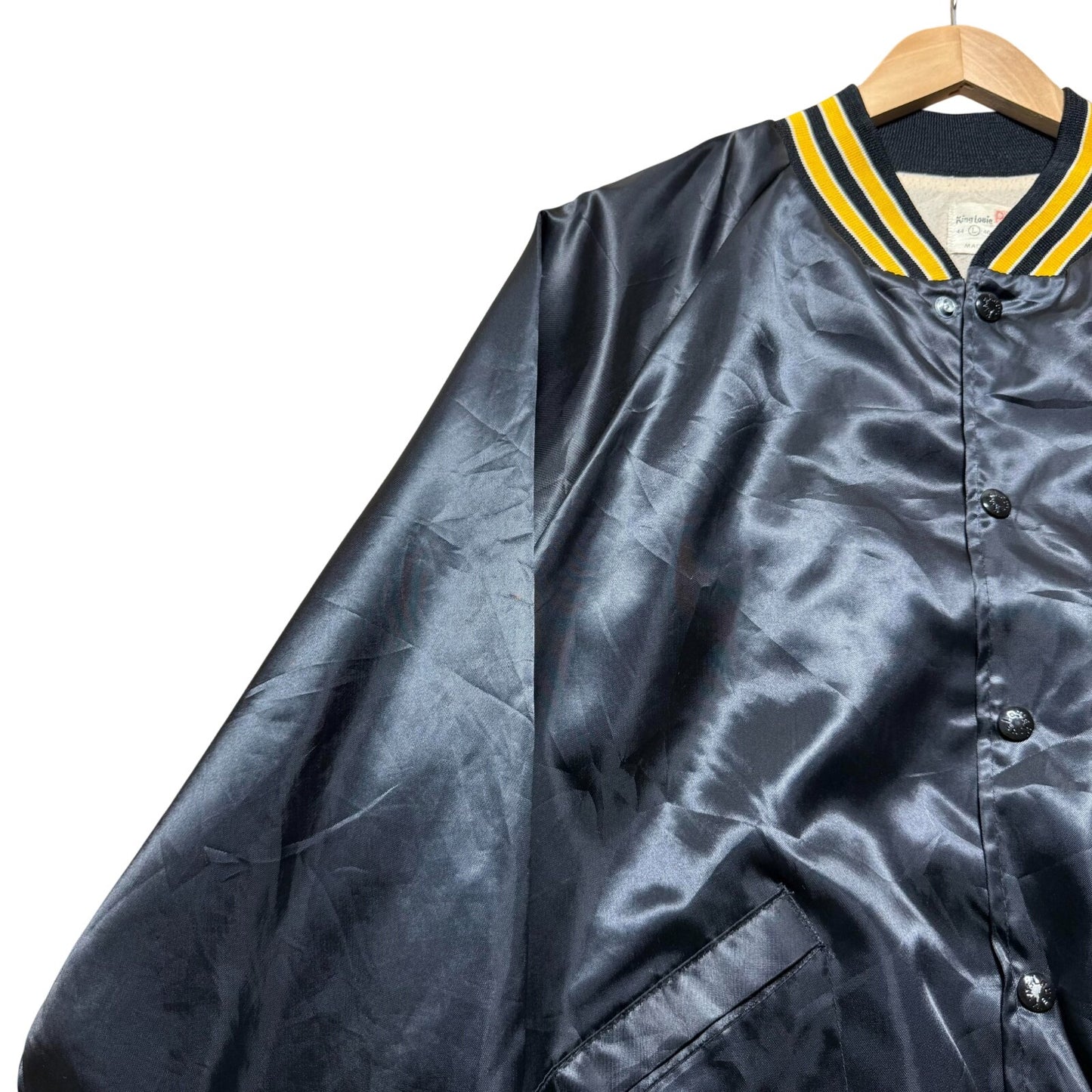 Vintage 1990 NCAA Final Four Satin Bomber Basketball Jacket USA Made Size Large
