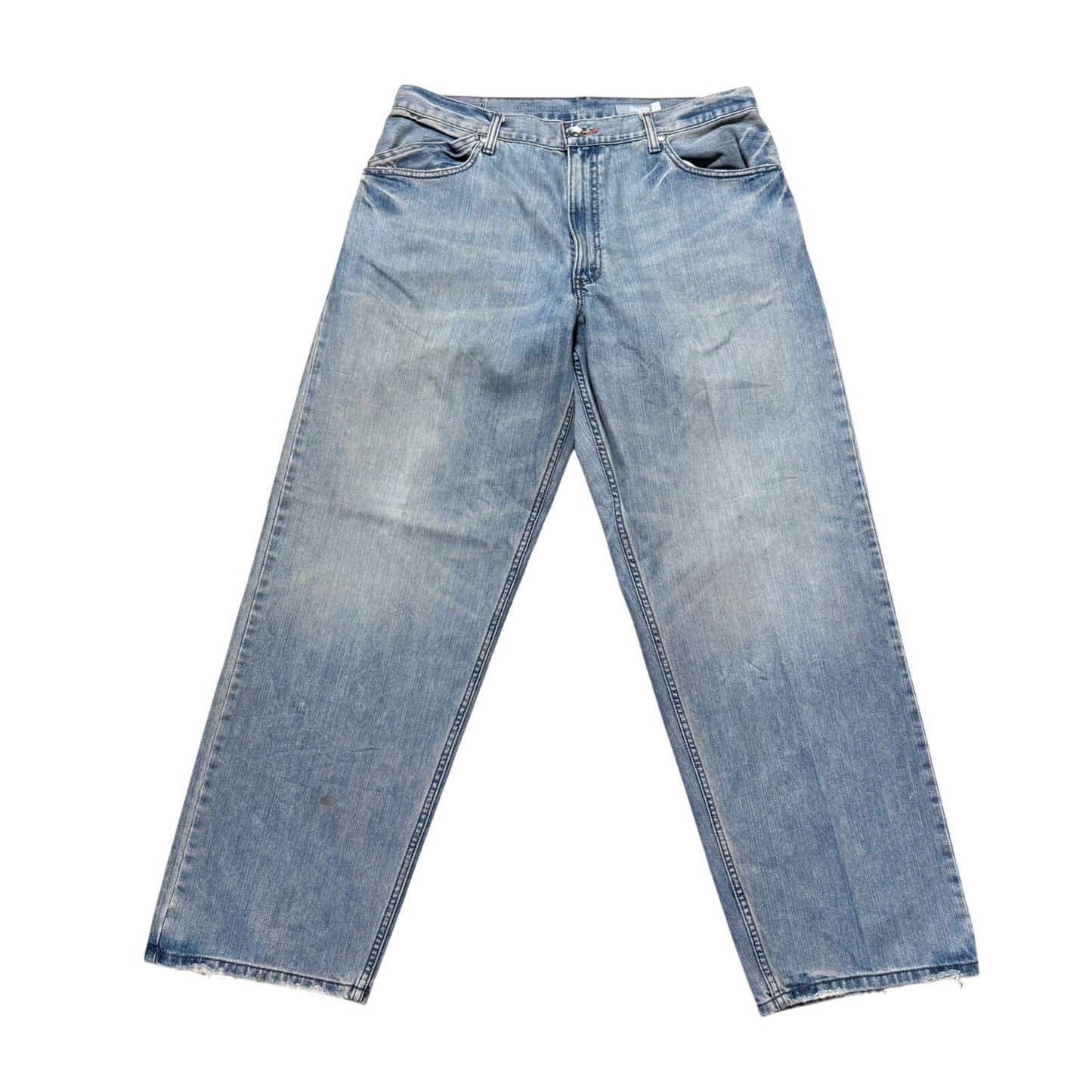 Vintage Y2K RELAXED Baggy SILVERTAB LEVIS Medium Wash JEANS 35 X 32 SILVER TAB