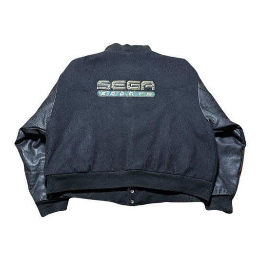 Vintage 90s Sega Sports Varsity Wool Jacket Size XL Made In Canada Gamer Coat