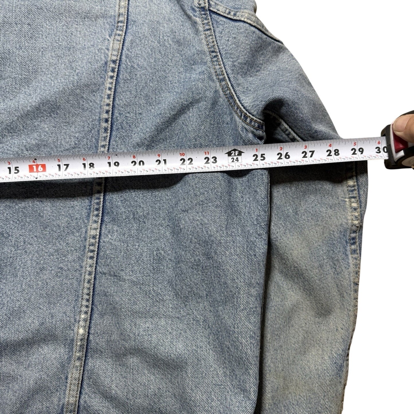 Vintage 90s Made In USA Levi’s Flannel Lined Blue Denim Button Jacket Size 2XL