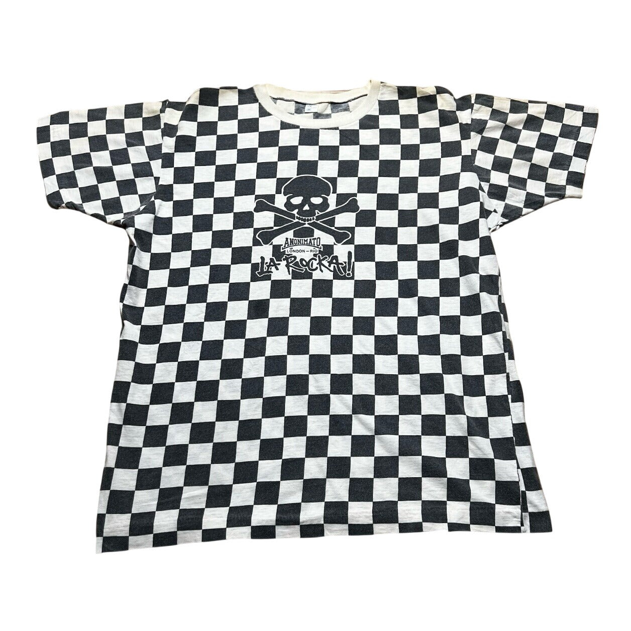 Vintage 70s 80s London LA ROCKA Anonimato Punk Grunge Skull Shirt Size Medium