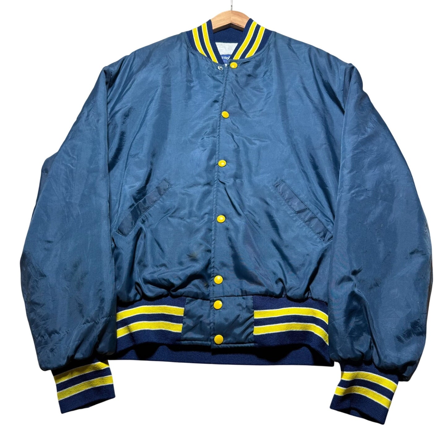 Vintage 80s Stanley Steemer Carpet Cleaning Company Satin Bomber Jacket Size XL