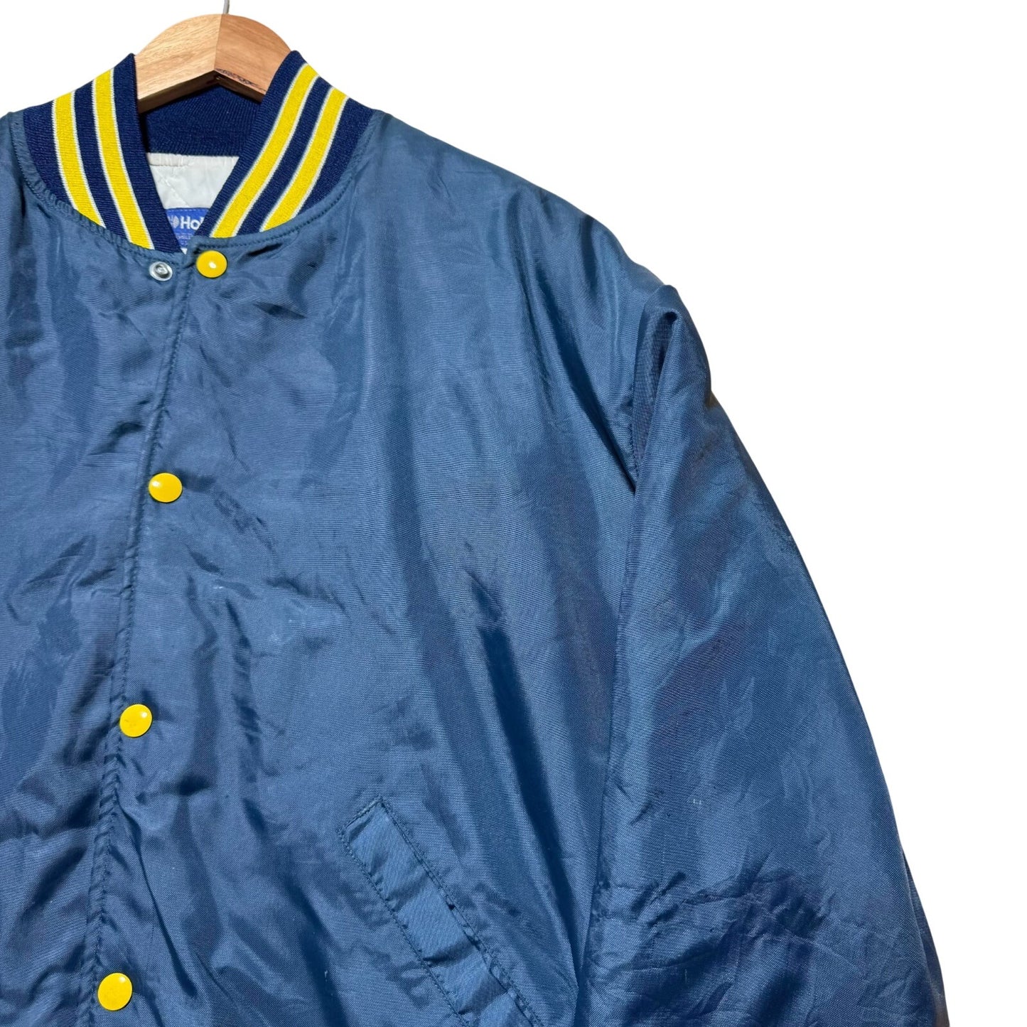 Vintage 80s Stanley Steemer Carpet Cleaning Company Satin Bomber Jacket Size XL