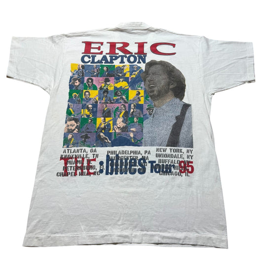 Vintage 1995 Eric Clapton The Blues Tour Rock Band Concert Music Shirt USA - XL