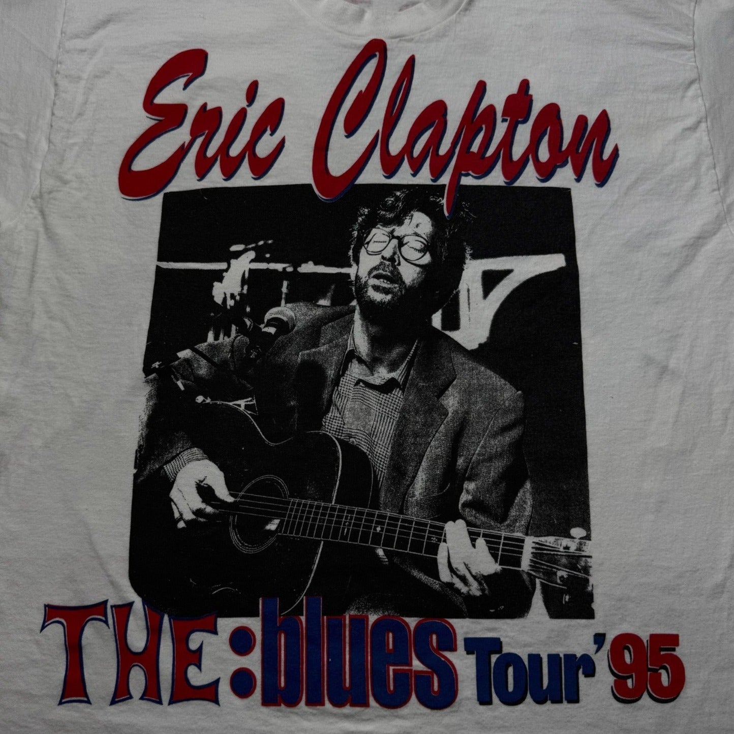 Vintage 1995 Eric Clapton The Blues Tour Rock Band Concert Music Shirt USA - XL
