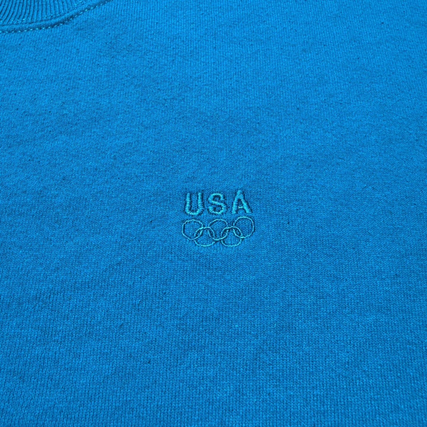 Vintage 90s USA Olympics Team Embroidered Logo Crewneck Pullover Sweatshirt - XL
