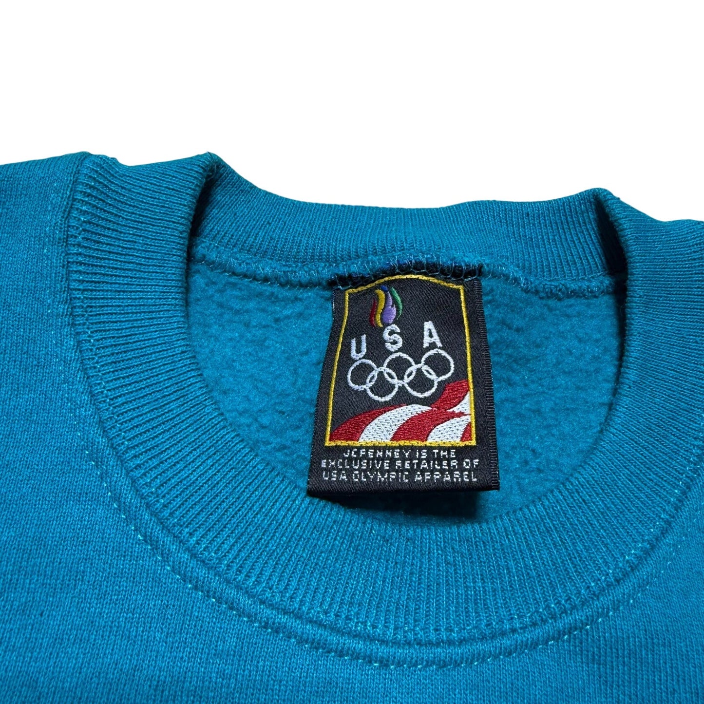 Vintage 90s USA Olympics Team Embroidered Logo Crewneck Pullover Sweatshirt - XL